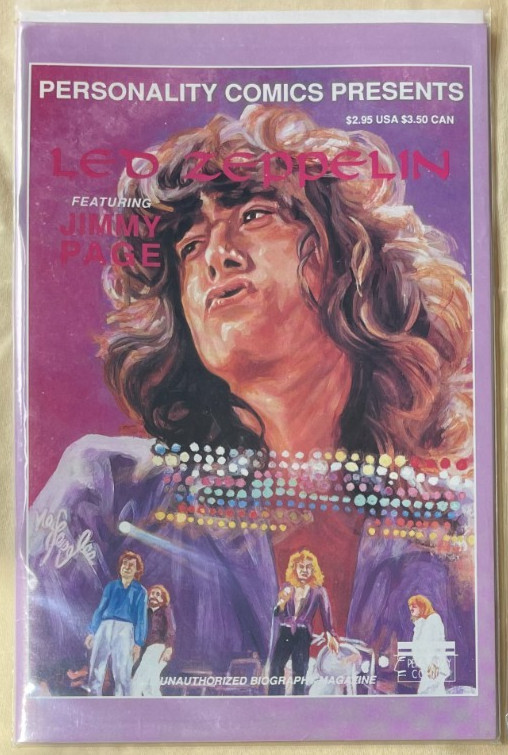 Personality Comics: Led Zeppelin Featuring Jimmy Page – 1992 – VF+/NM- w/cards
