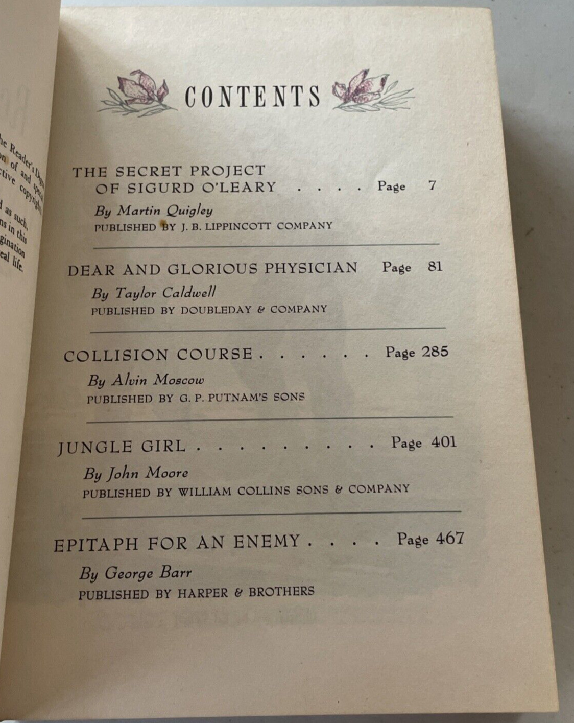 Vintage 1959 READER’S DIGEST CONDENSED BOOKS Hardback First Edition Volume 2