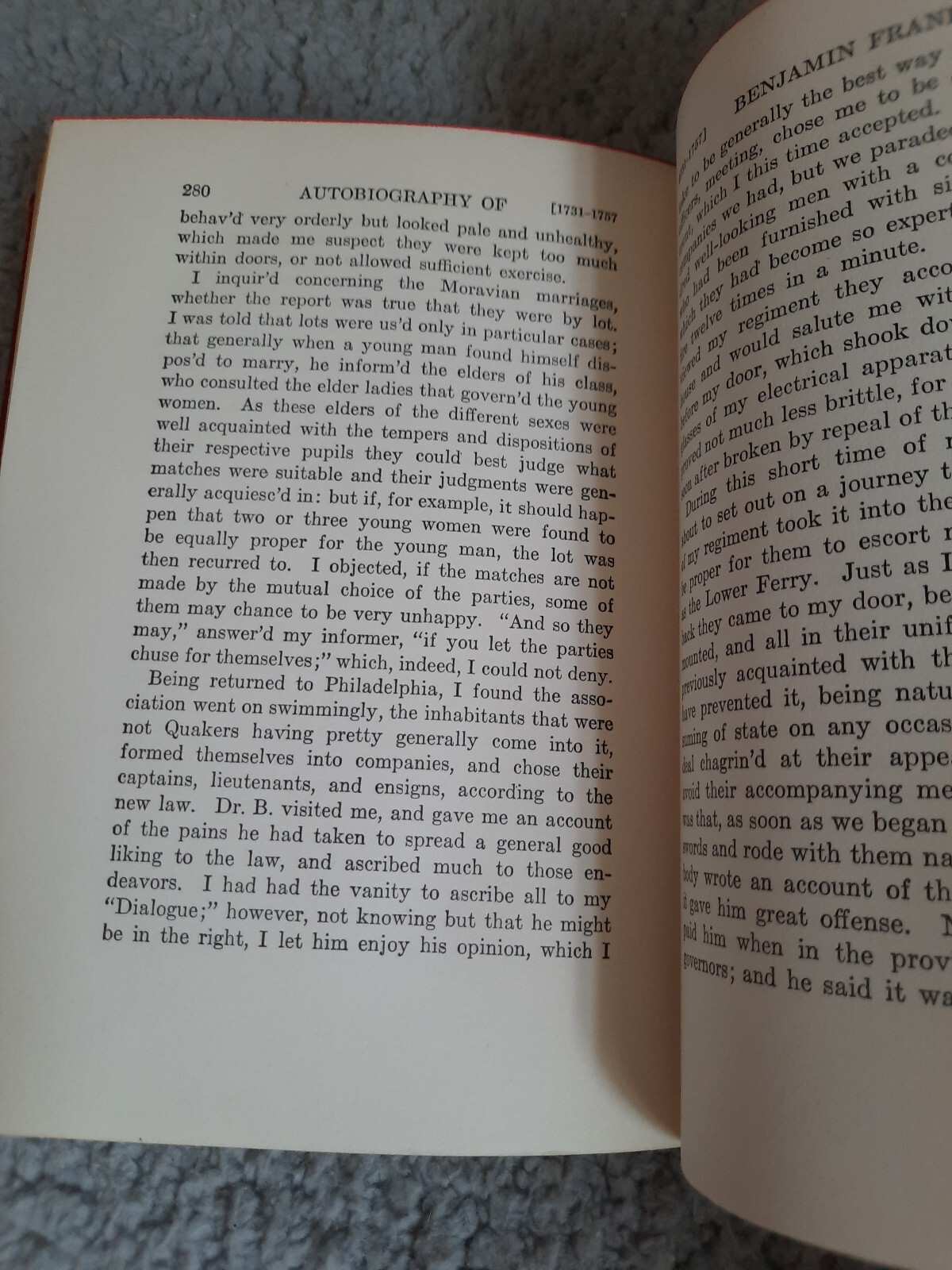 The Autobiography of Benjamin Franklin. 1932 Hardcover Book Walter J. Black