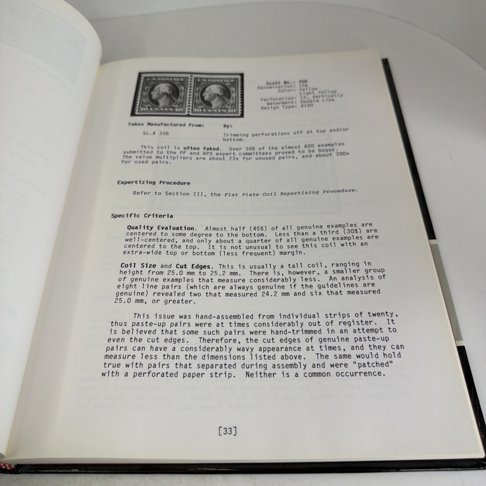 The Expert’s Book: Stamp Authentication Washington/Franklin Issues 1908-1923