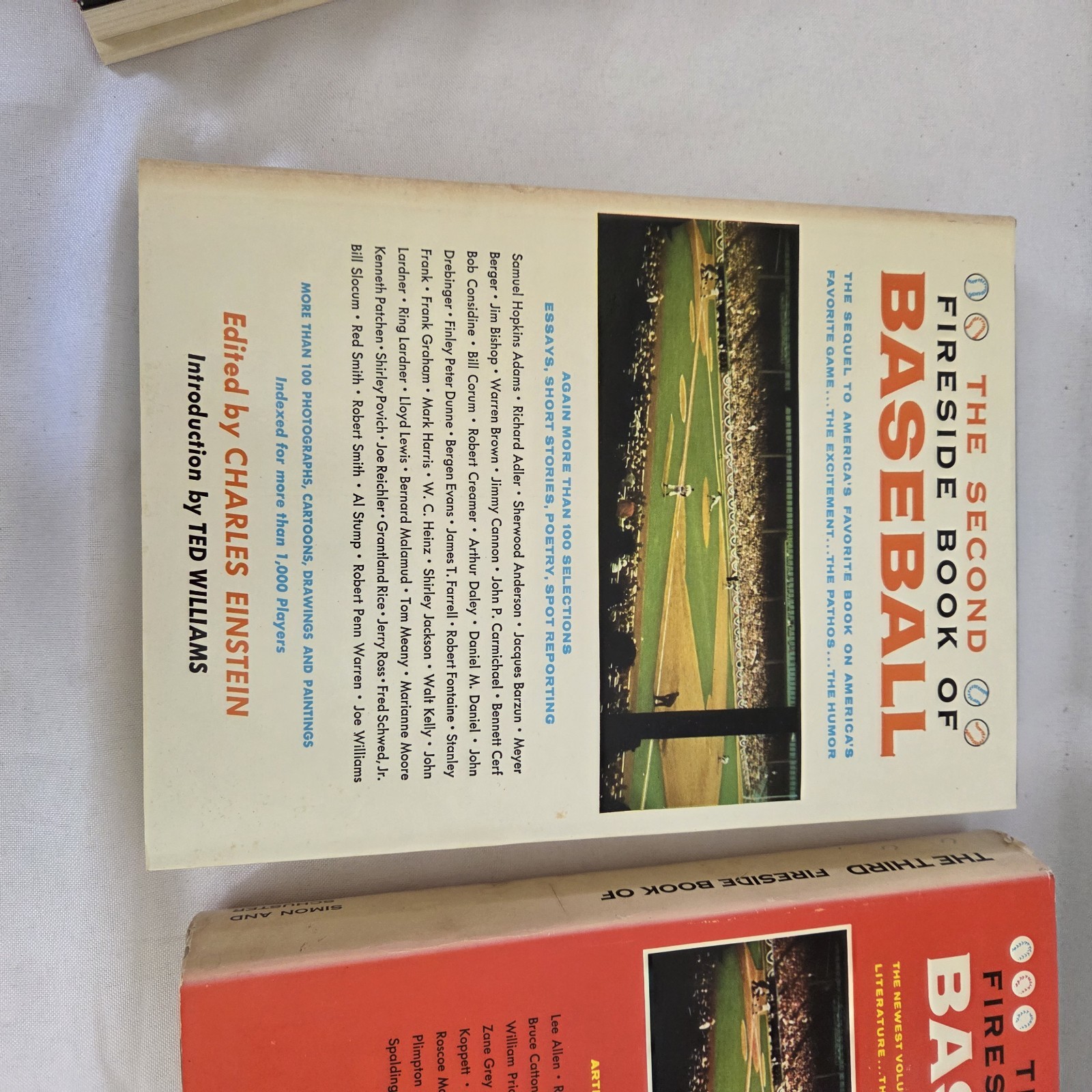 Boxed Set Fireside Book of Baseball 3 Volumes W Dust Jackets Charles Einstein