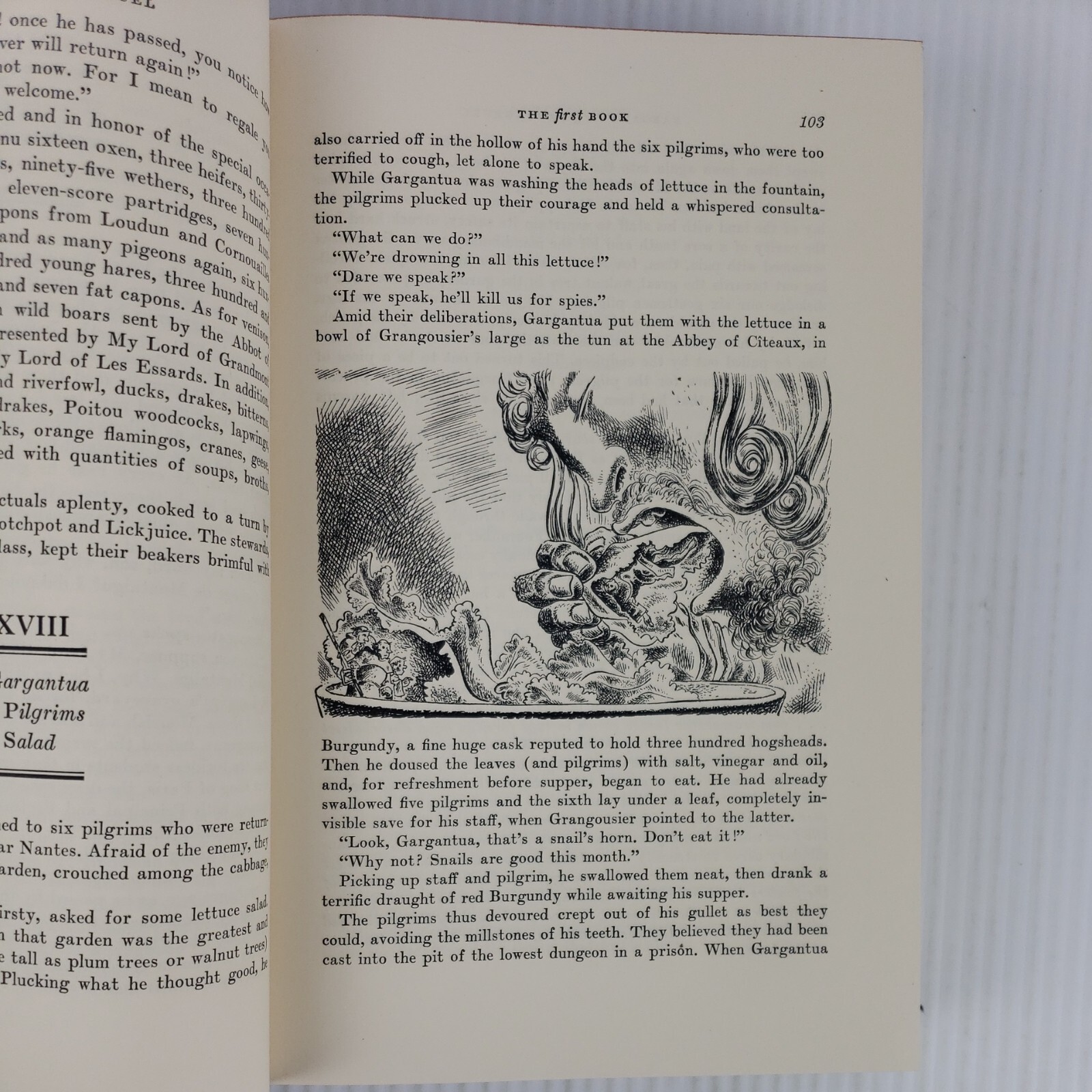 Heritage Press Gargantua & Pantagruel The Five Books w/ Slipcase, Sandglass Note