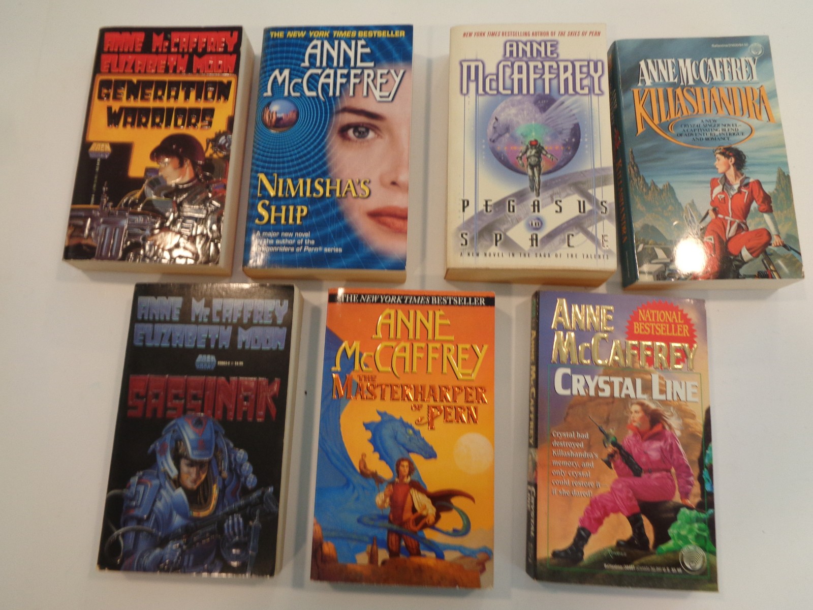 Lot Of 7 Anne McCaffrey Fantasy Science Fiction SF Paperback Collection