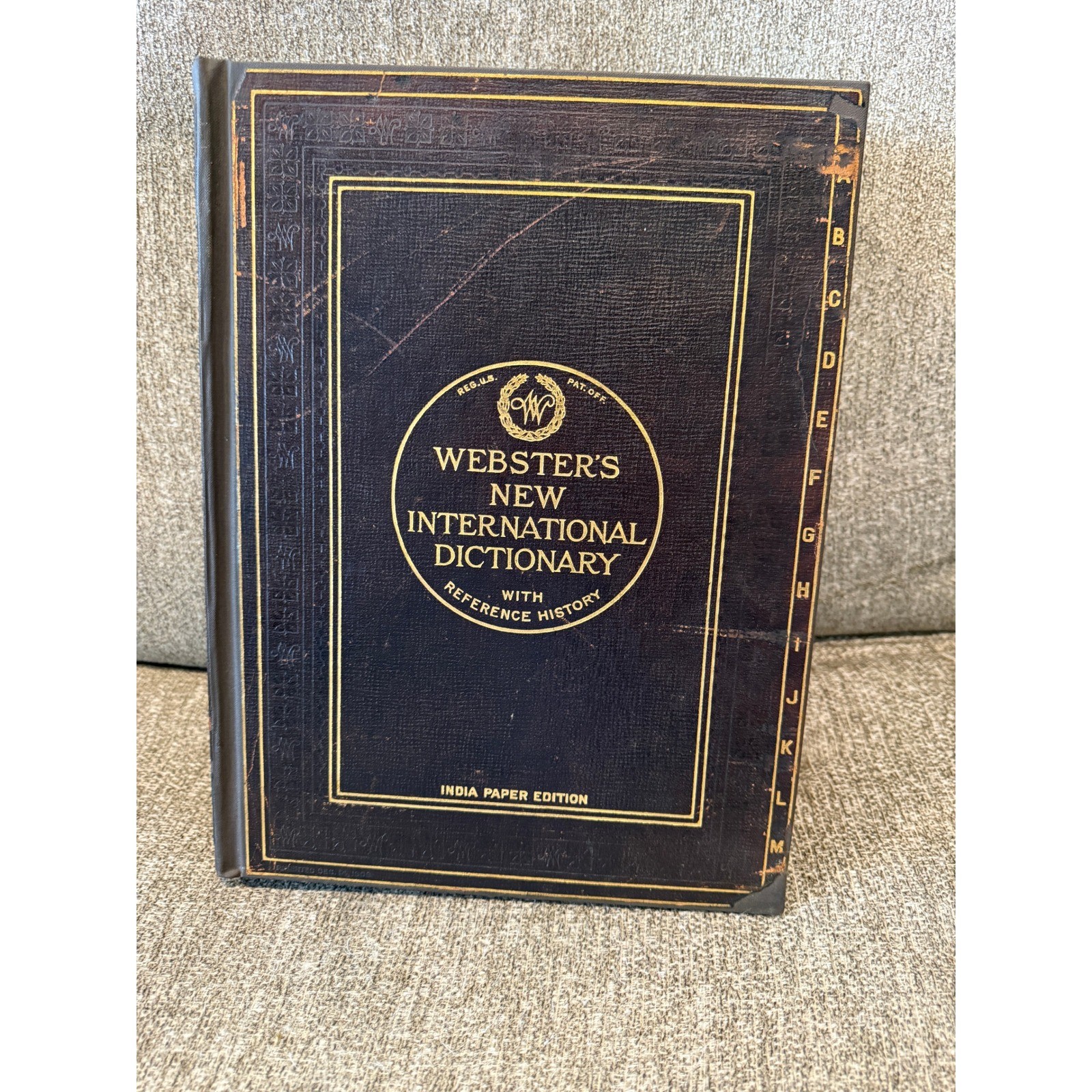 1923 Webster’s New International Dictionary Reference History India Paper