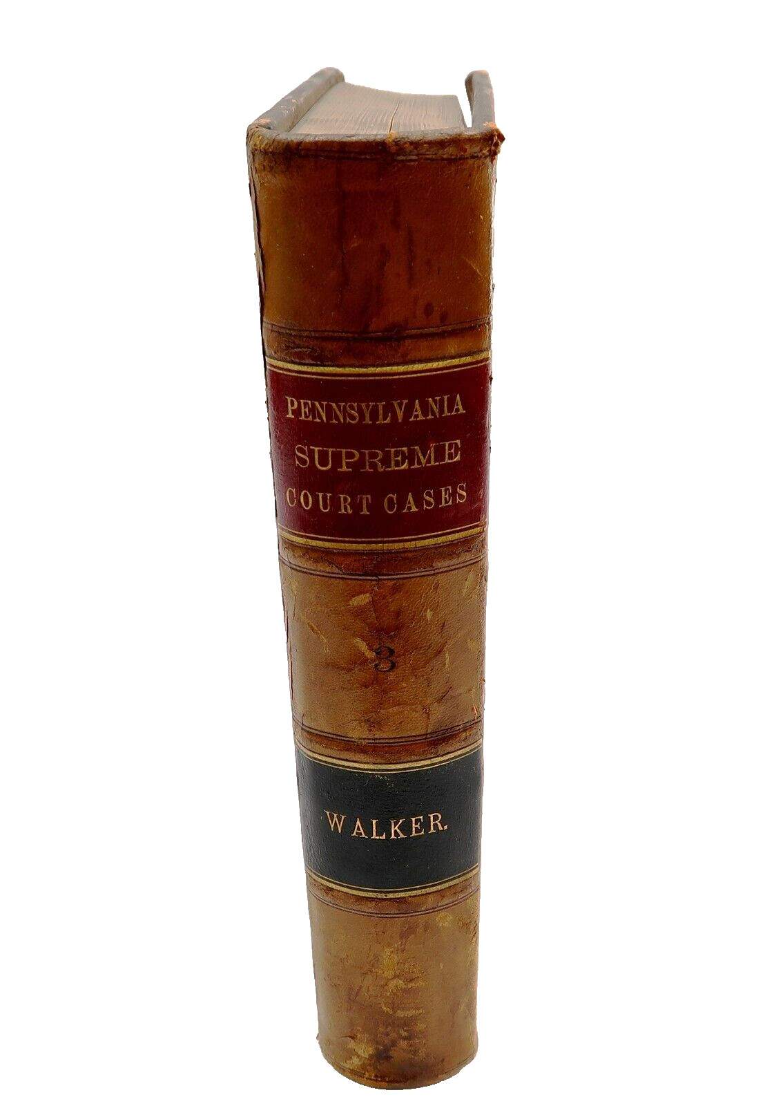 1892 PENNSYLVANIA SUPREME COURT CASES Leather Hardback Book Lewis Walker Vol 3