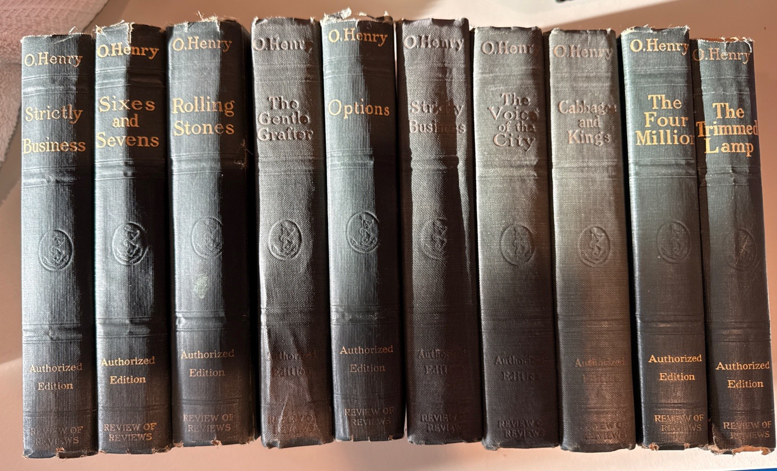 O.Henry 1913; 1919; Authorized Edition 10 Volume Set Doubleday