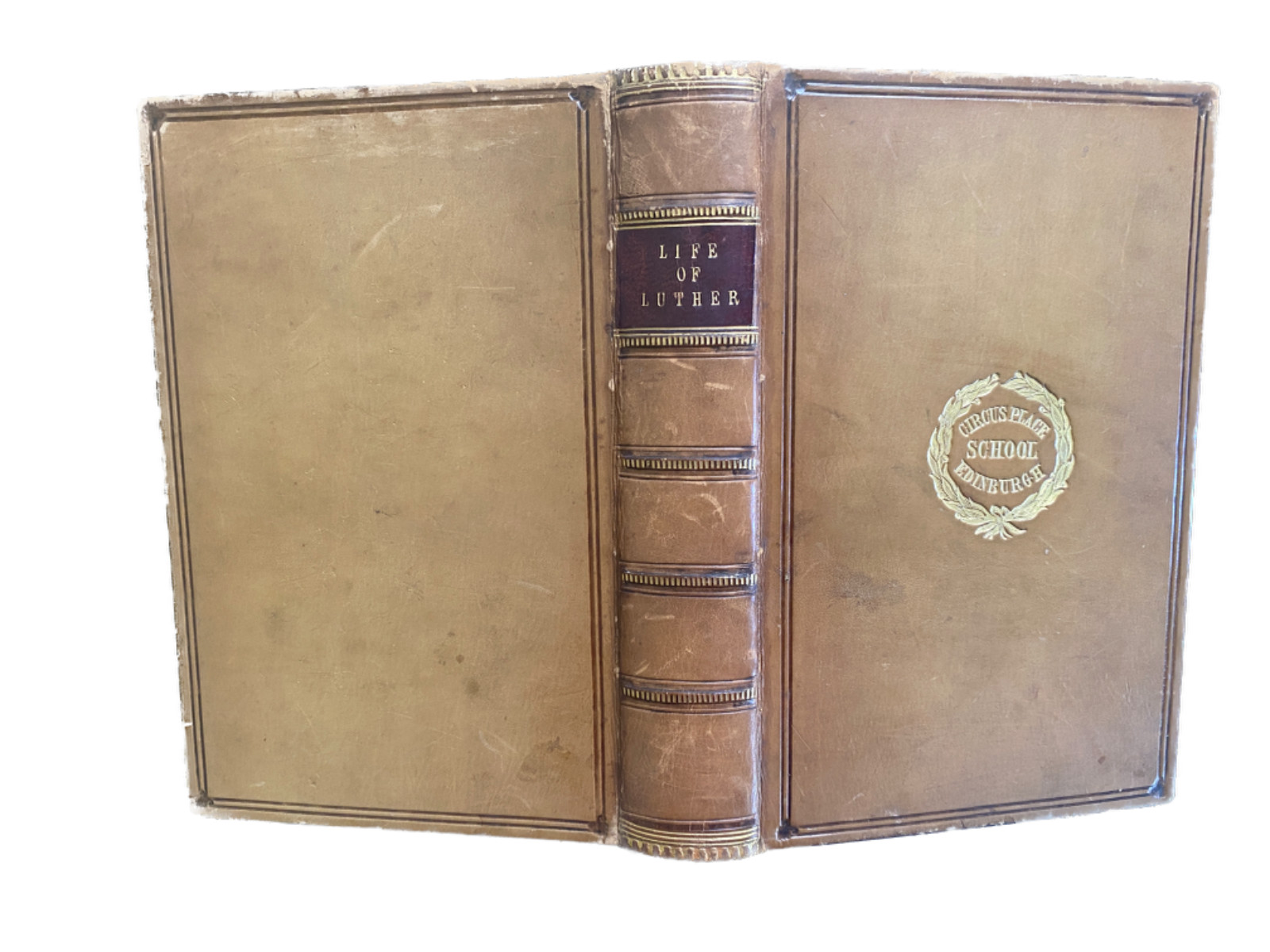 LUTHER AUTOBIOGRAPHY 1846 FINE BINDING HB Lutheran Protestant HAZLITT Edinburgh