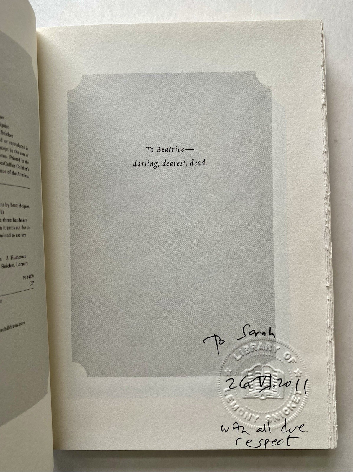 The Bad Beginning Rare (Boxed) Edition ~ Lemony Snicket SIGNED First Edition 1/1