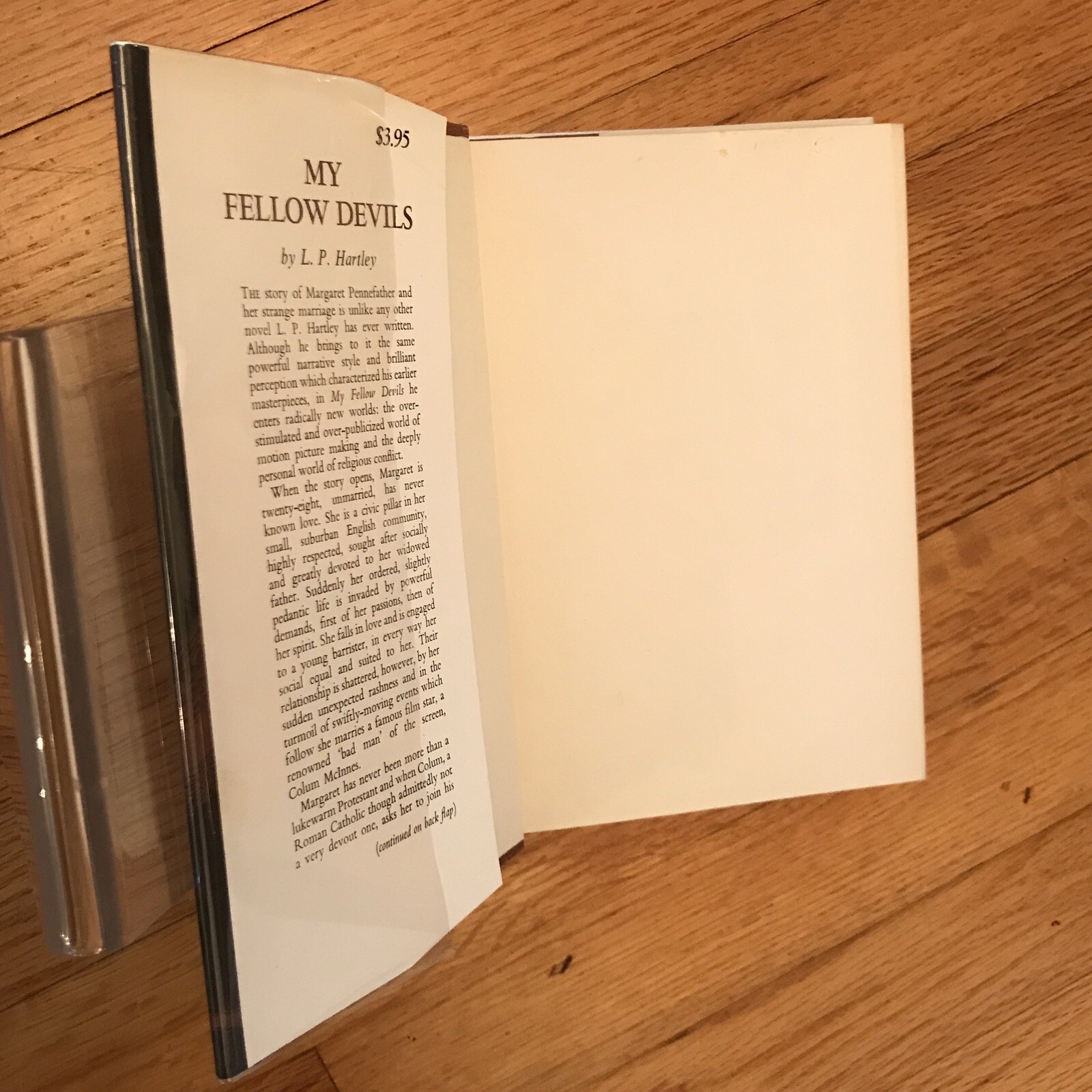 L. P. HARTLEY—MY FELLOW DEVILS—Obscure Novel of a “Bad Man of Movies”—1st HC