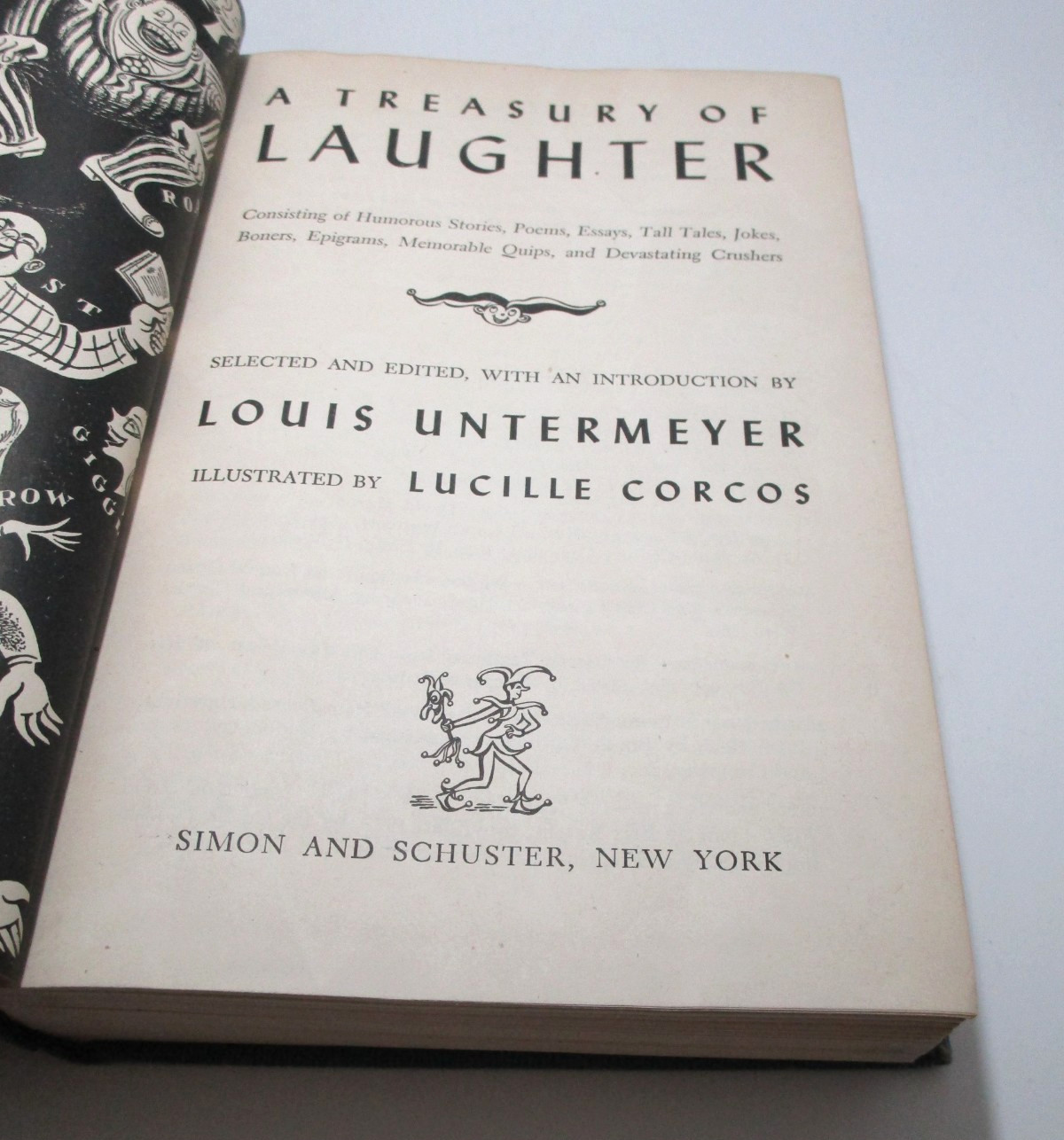 A Treasury of Laughter by Louis Untermeyer, Hardcover, Illustrated, (1946) HUMOR