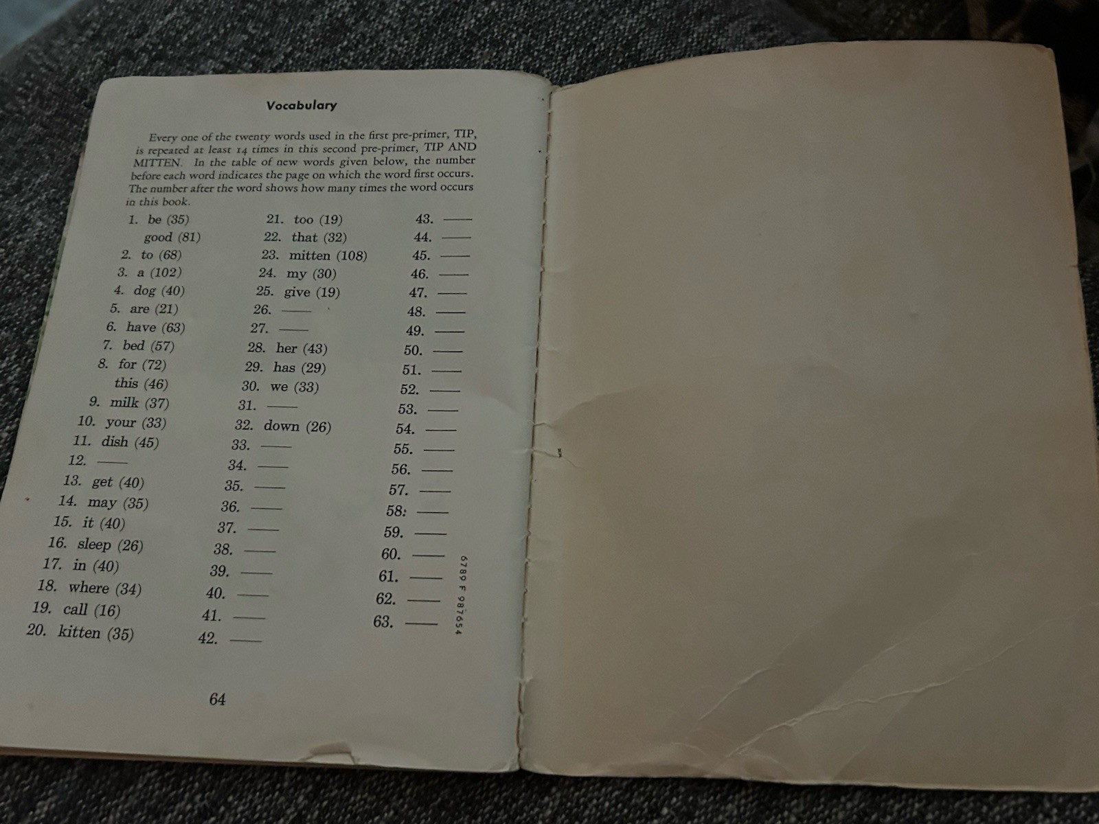 Vintage Tip and Mitten – Reading For Meaning 1949 Houghton Mifflin Company