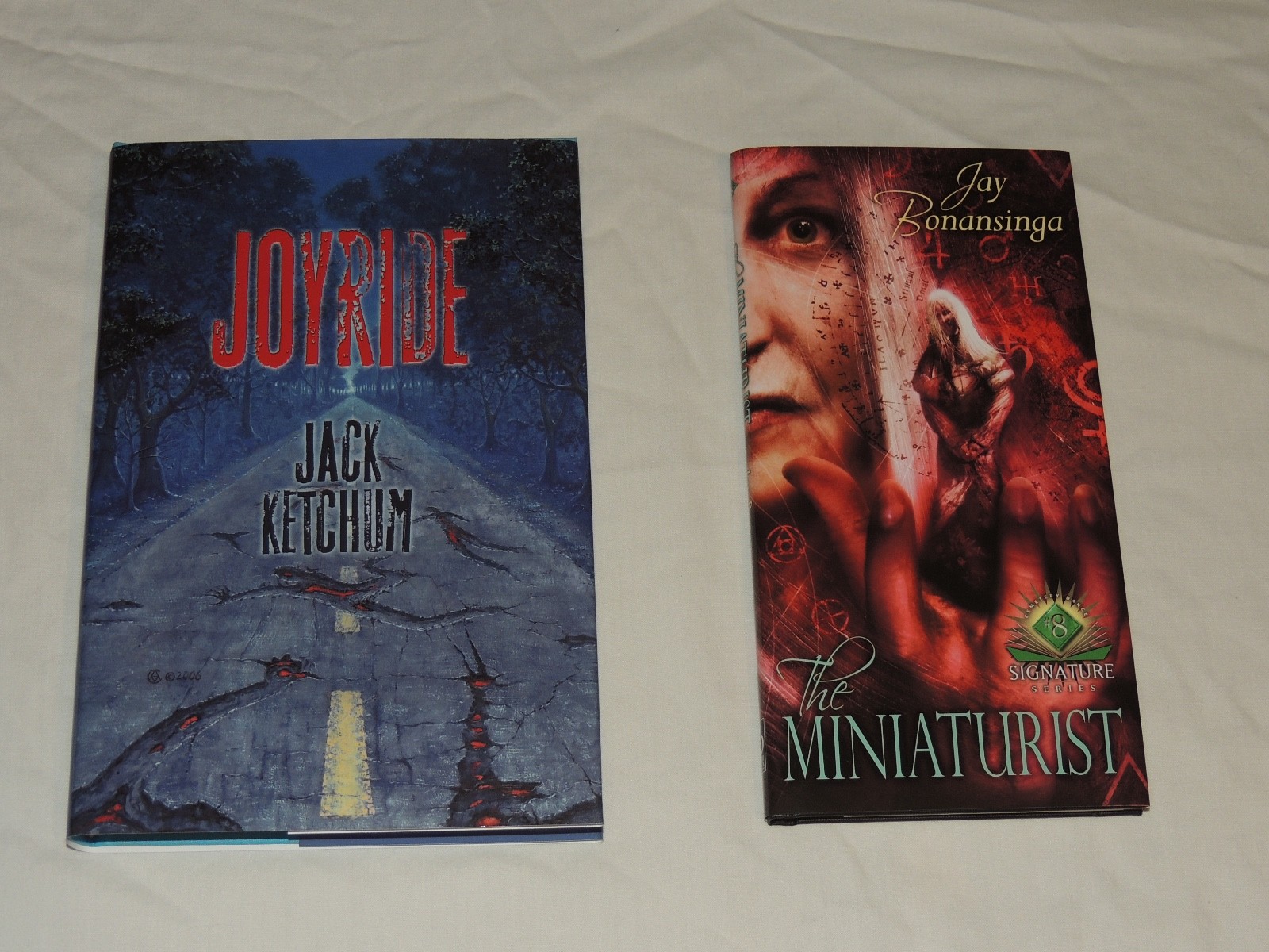 JACK KETCHUM JOYRIDE & SIGNED JAY BONANSINGA THE MINIATURIST CEMETERY DANCE BOOK
