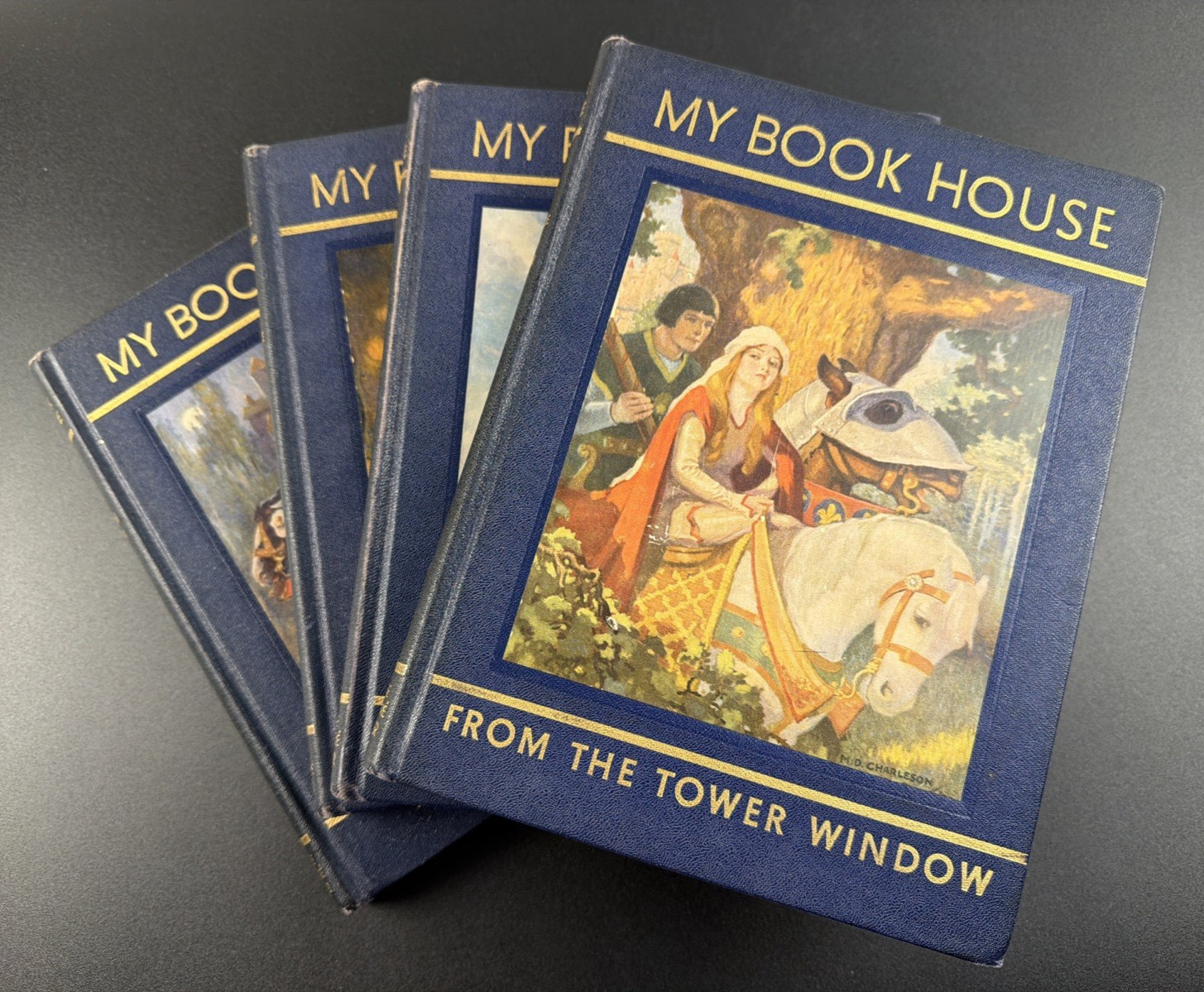 Vintage 1947 My Book House Set of 4 Beautiful Children’s Books Vol. 8, 9, 10, 11
