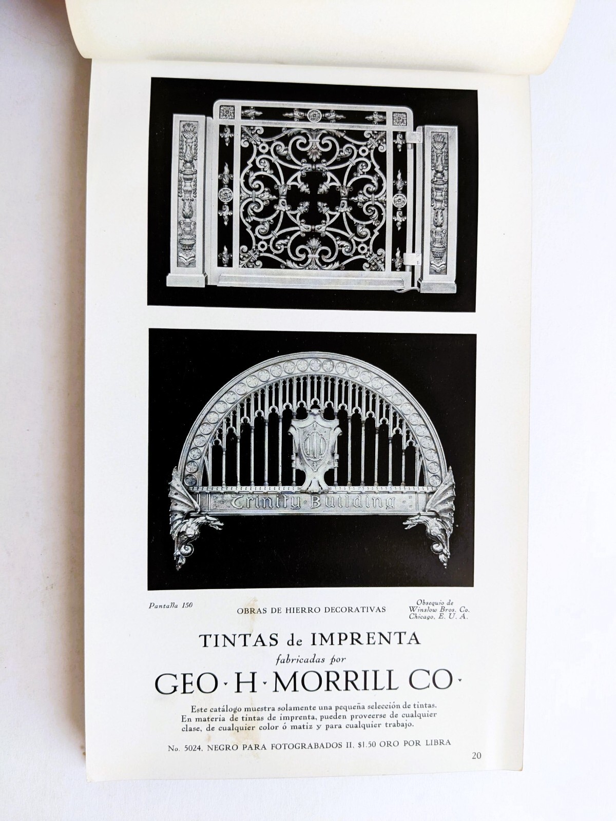 PRINTING INK CATALOG for SOUTH AMERICA & MEXICO PUBLISHERS with 100 SAMPLES 1920