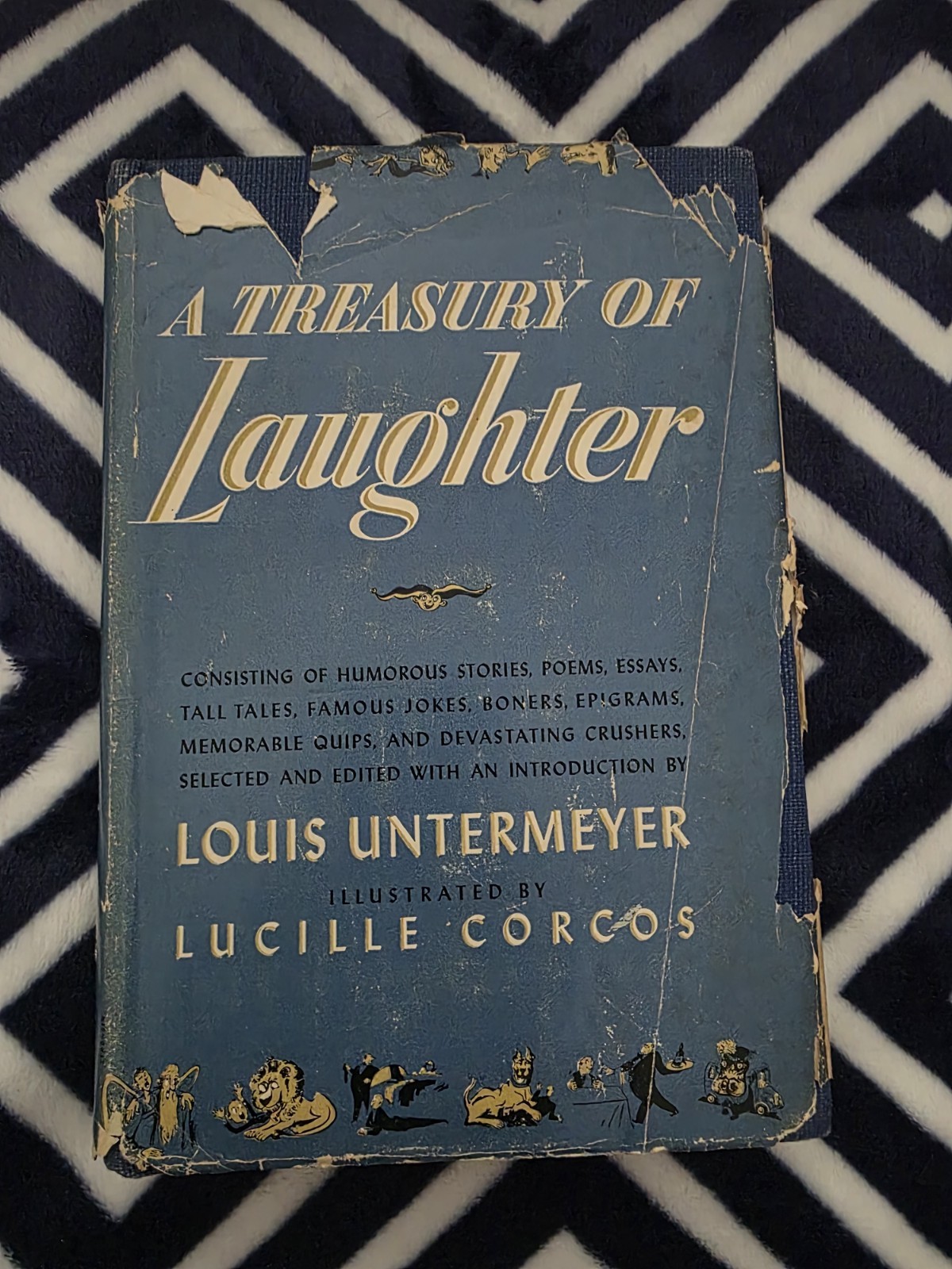 #10 A Treasury of Laughter by Louis Untermeyer A Simon & Schuster Printed 1946