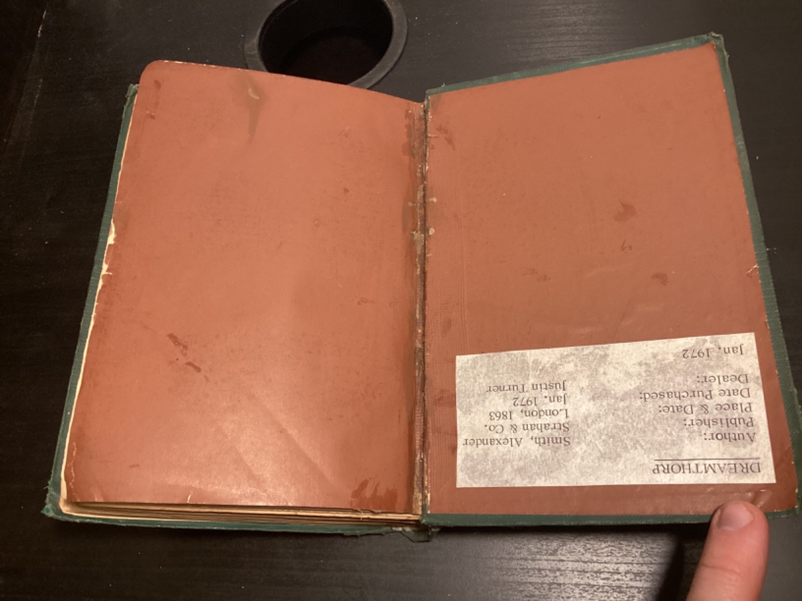 1863 Dreamthorp: A Book Of Essays Written In The Country – Alexander Smith