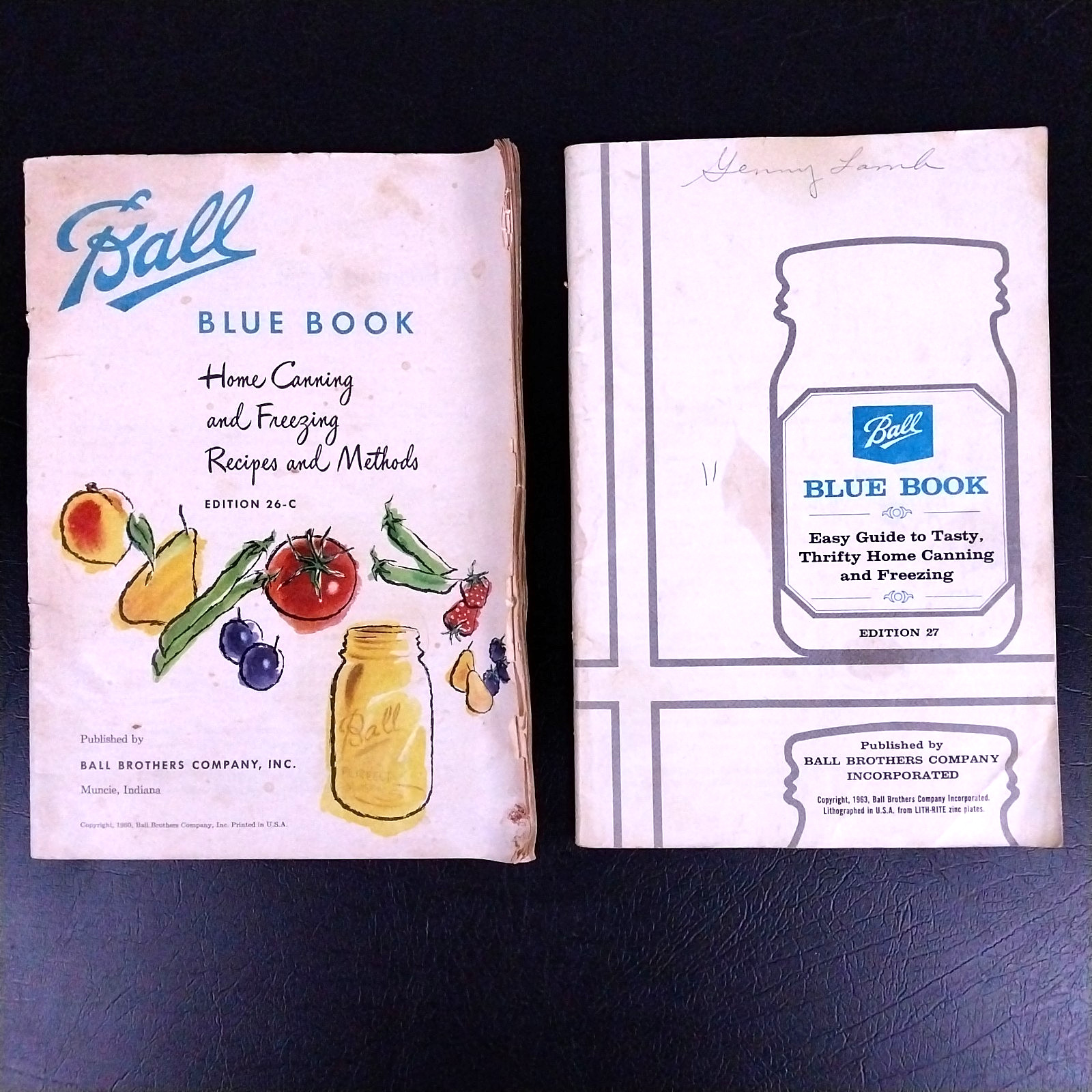 Set of 2 Ball Blue Book – Home Canning and Freezing Guides – Vintage 1960’s