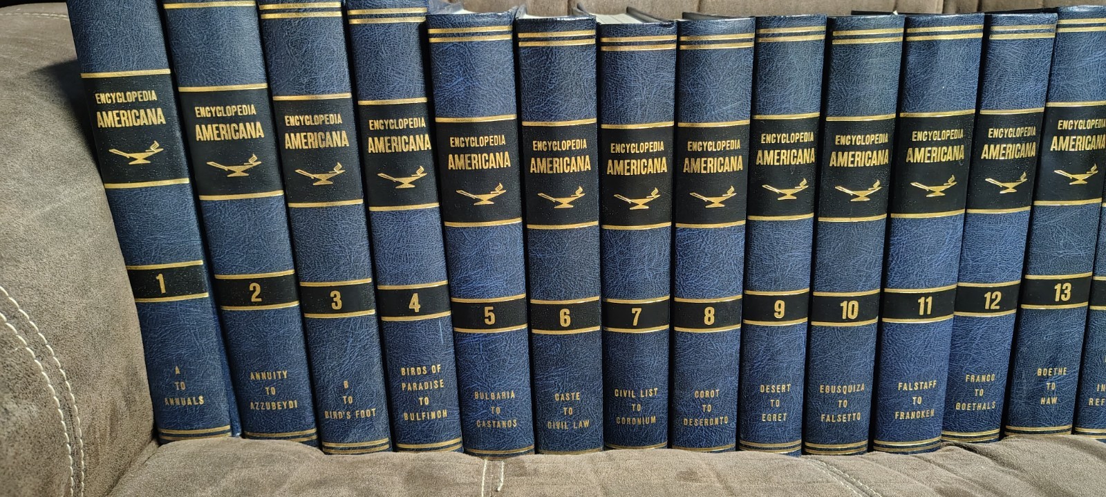 1964 Encyclopedia Americana Blue Staging Edition 30 Volume Collection Hardcover