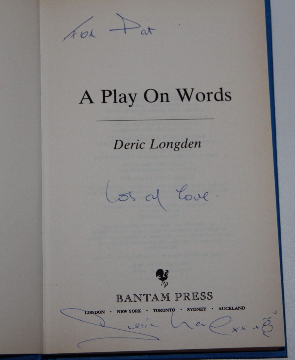 Signed Deric Longden A Play on Words 1999 First Edition – Pat