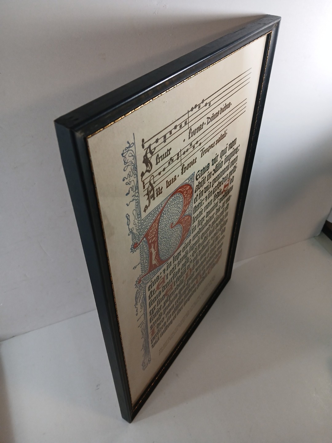 1933 Chicago Worlds Fair Facsimile Page Of Fust & Schoeffer Bible Mainz 1456