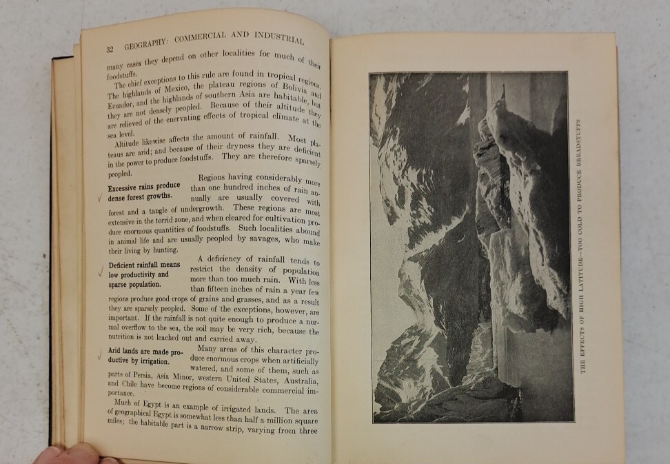 Antique 1923 Geography Commercial And Industrial, Jacques W Redway #5.6.20