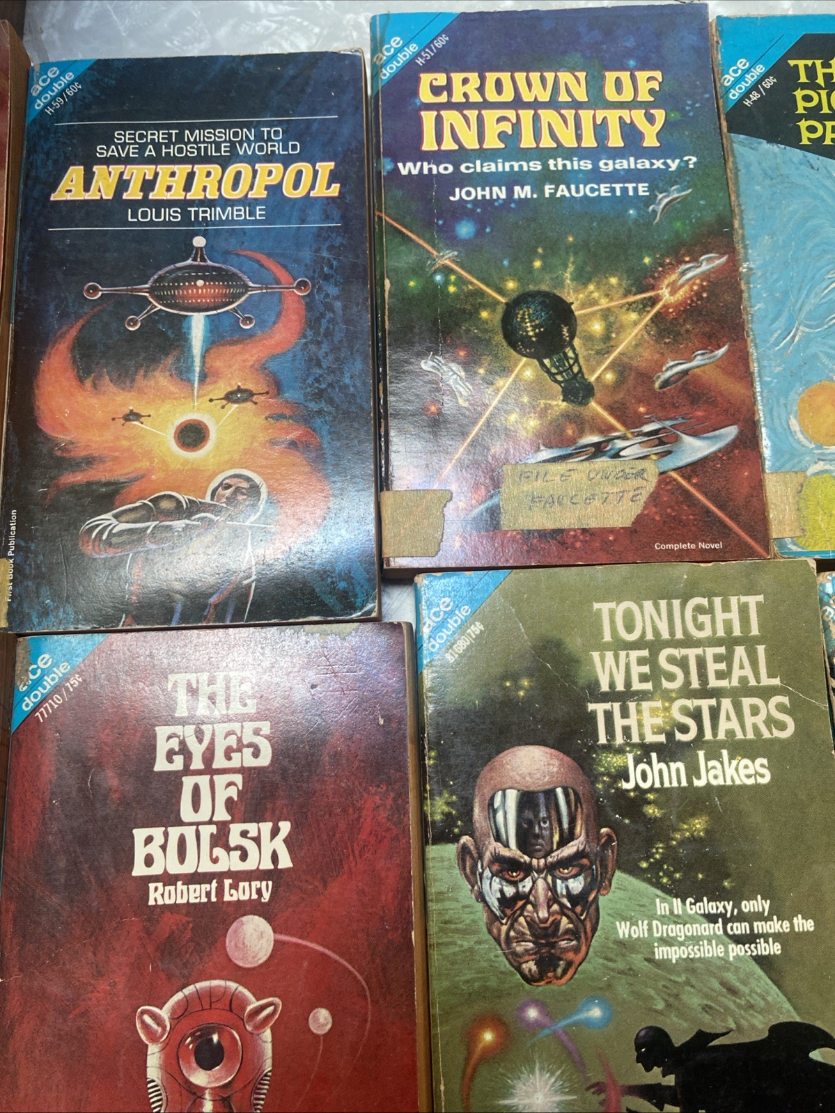 Vintage Ace Double Paperbacks SCI-FI lot of 24 science fiction novels 1960s