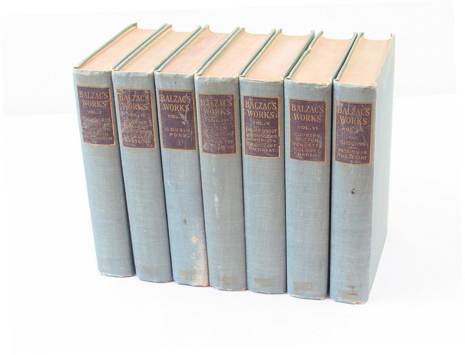 Honore de Balzac’s Works 1911 Century Complete 7-Vol HC Set La Comédie Humaine