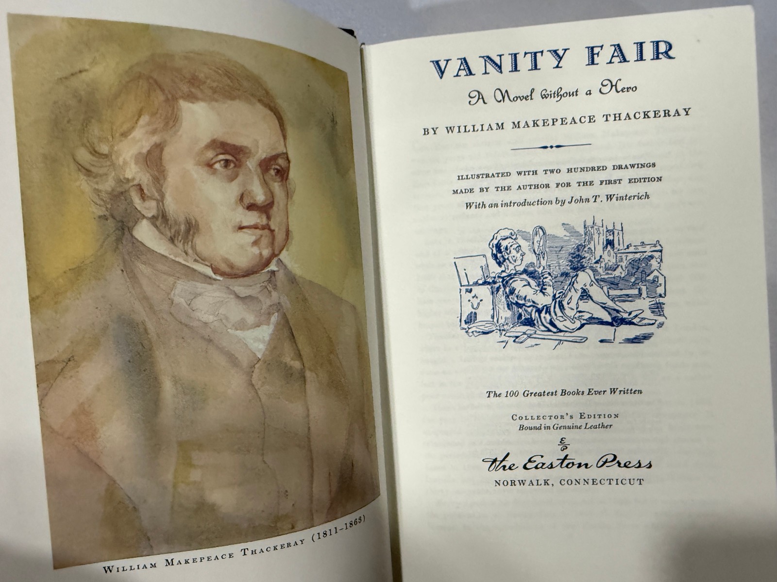 Easton Press Vanity Fair by William Makepeace Thackeray 100 Greatest Books