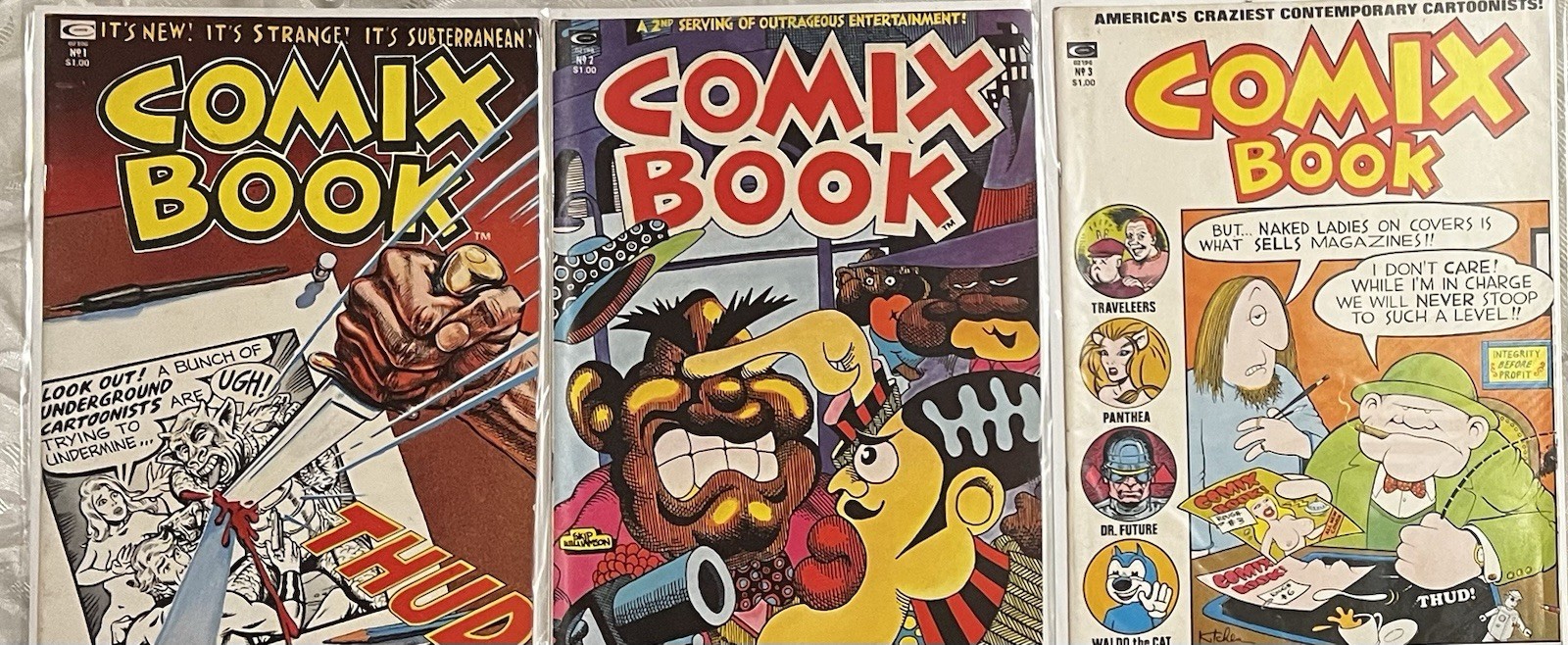 RARE LOT!! COMIX BOOK NO. 1 2 3 (1-3) 1st Edition 1st Print