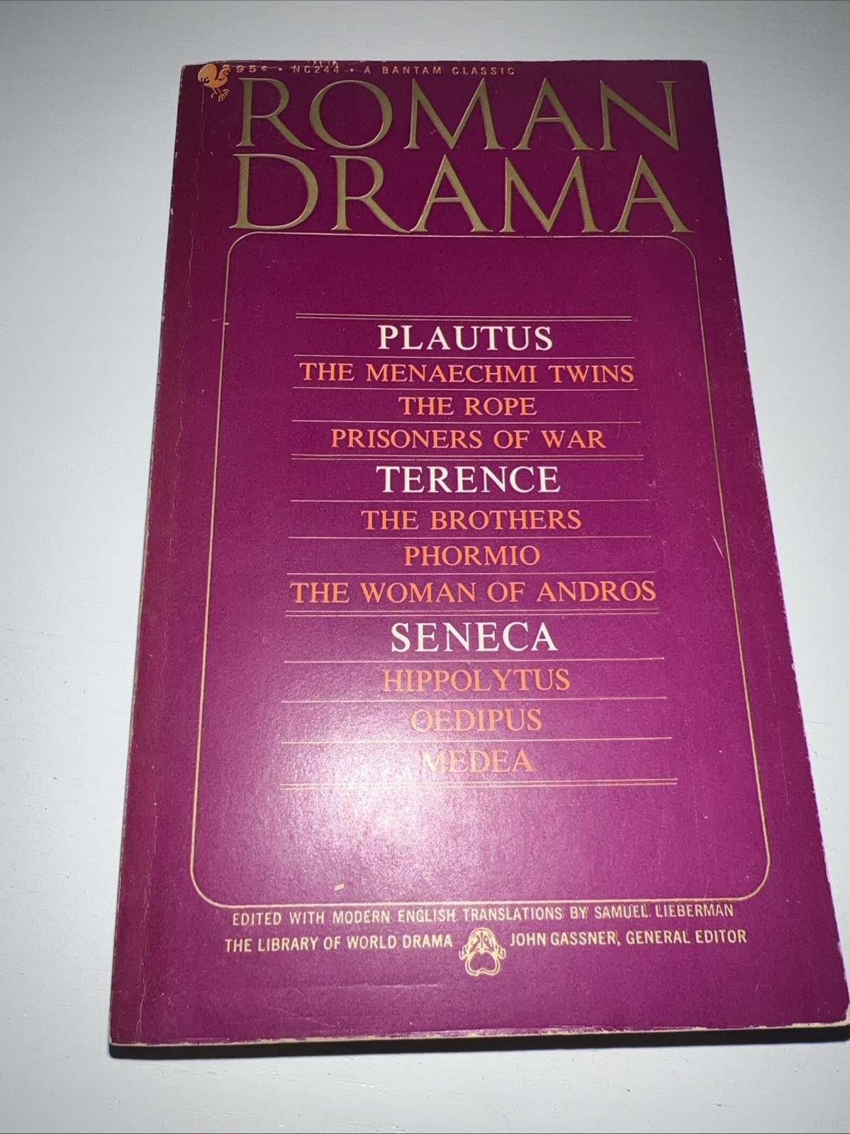 VTG Roman Drama 1962 Bantam Books Paperback Book