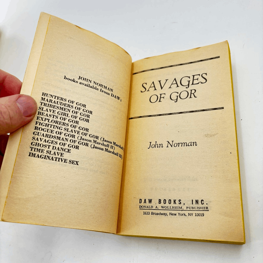 Savages of Gor Fantasy Paperback Book by John Norman from Daw Books 1982 1st