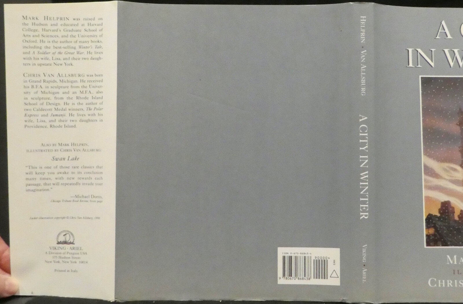 Helprin, Mark. Illustrated by Chris Van Allsburg. A City in Winter. 1st Ed.