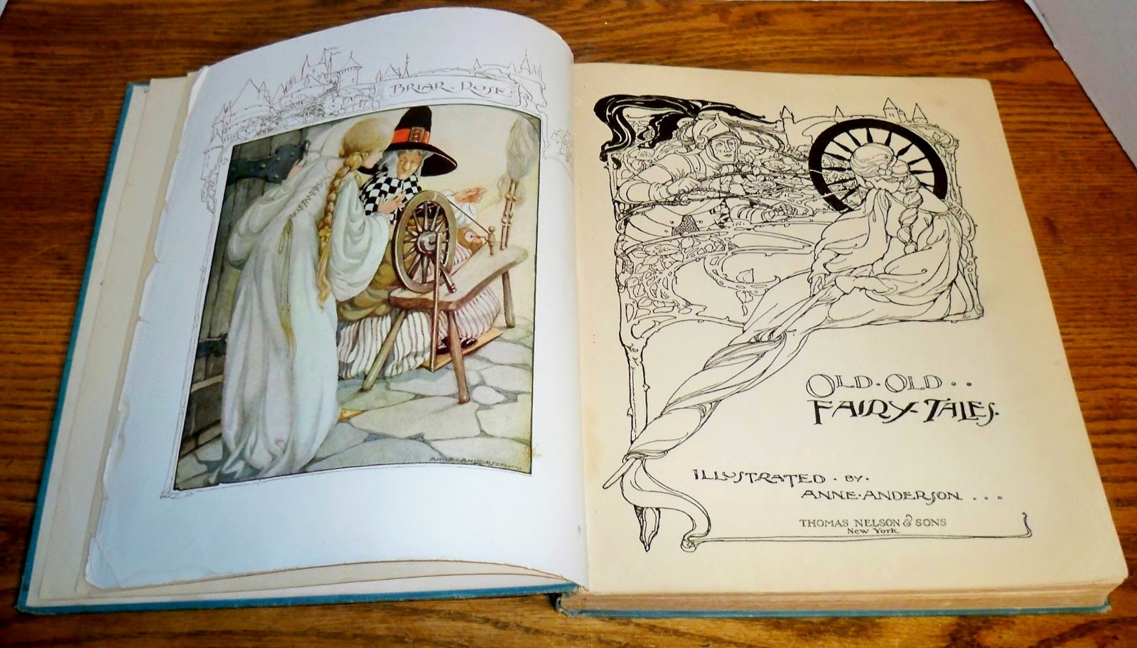 OLD OLD FAIRY TALES 1932 Anne Anderson CINDERELLA Snow White Rapunzel 11 Color