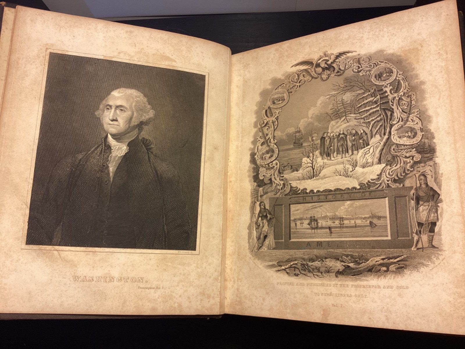 1844 2 Vols. History & Topography Of The United States – Hinton – Illustrated