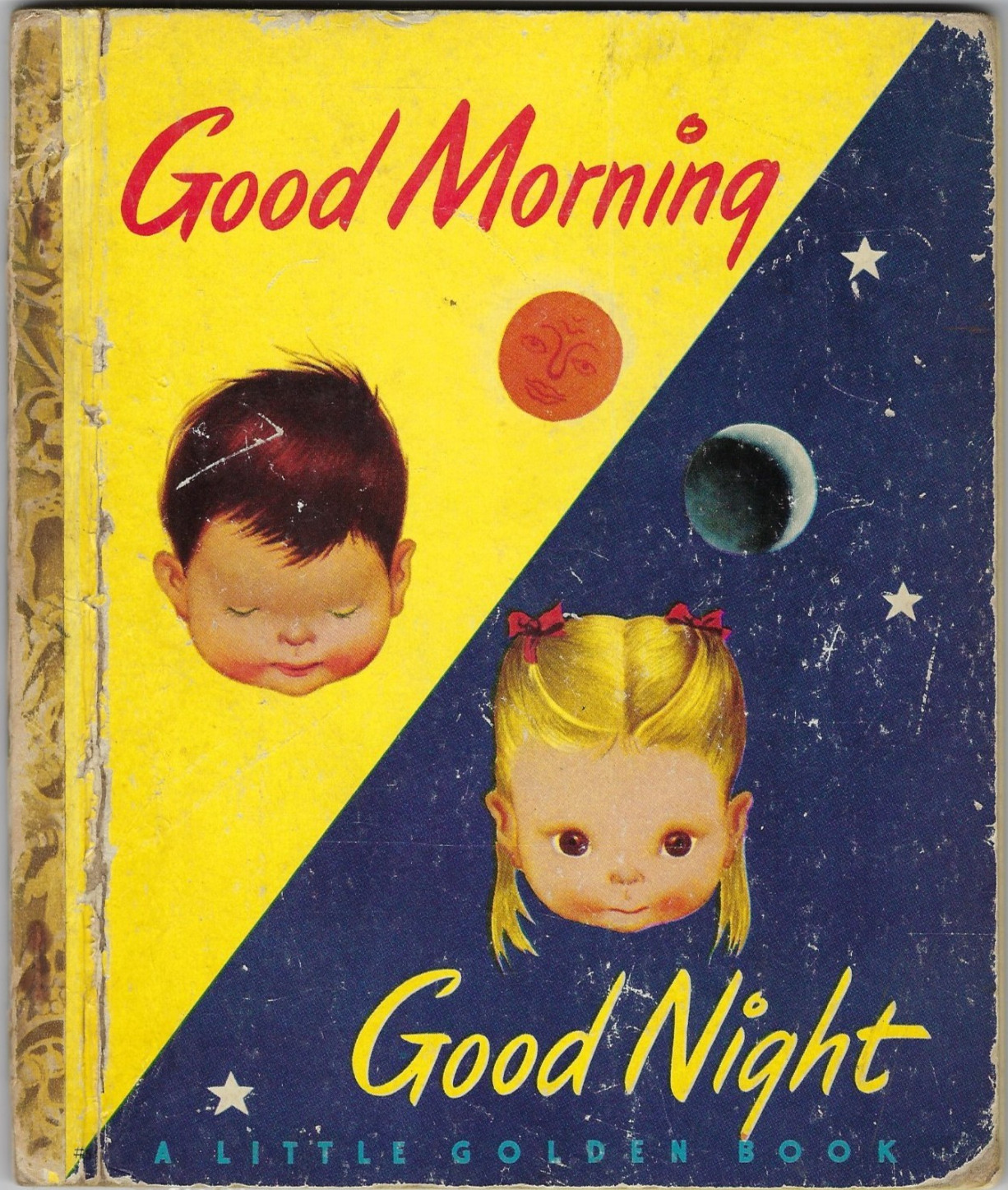 GOOD MORNING, GOOD NIGHT Vintage Little Golden Book #61 ~ Eloise Wilkin, 1949 C