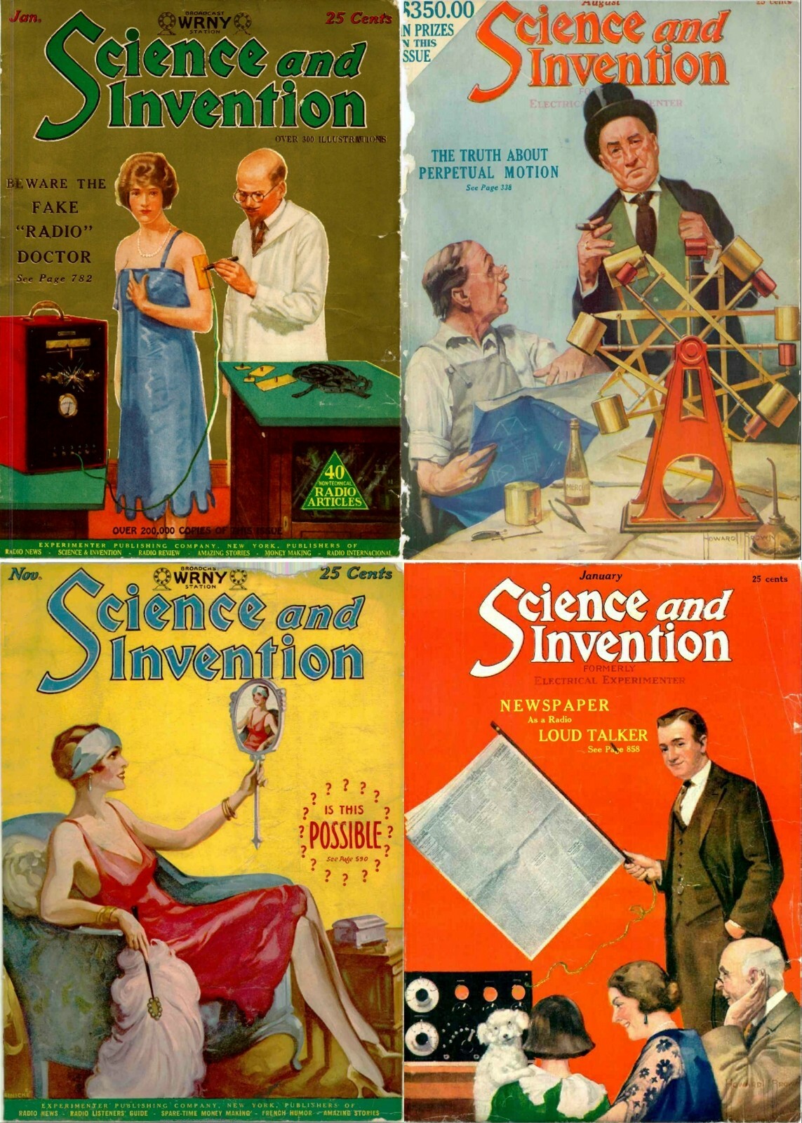 132 Old Rare Issues of The Science and Invention Magazine (1920-1931) on DVD