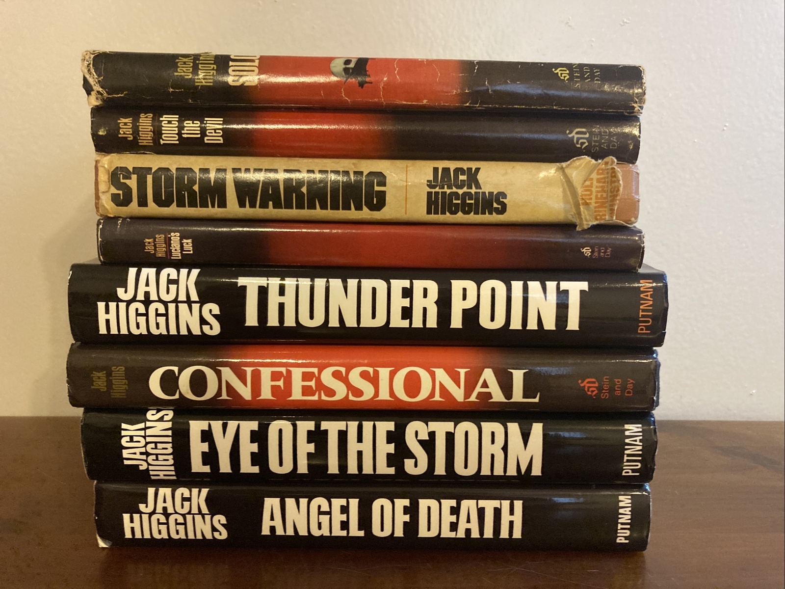 Lot Of 8 Jack Higgins Hardcover Books With DJ Some 1st Print action adventure