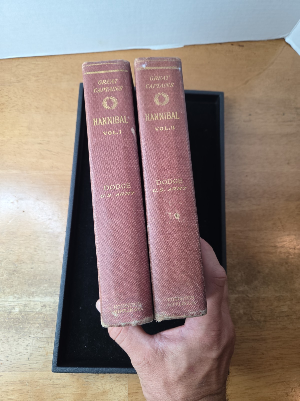 1891 GREAT CAPTAINS HANNIBAL THEODORE DODGE 2 VOLUME VINTAGE ANTIQUE BOOK SET