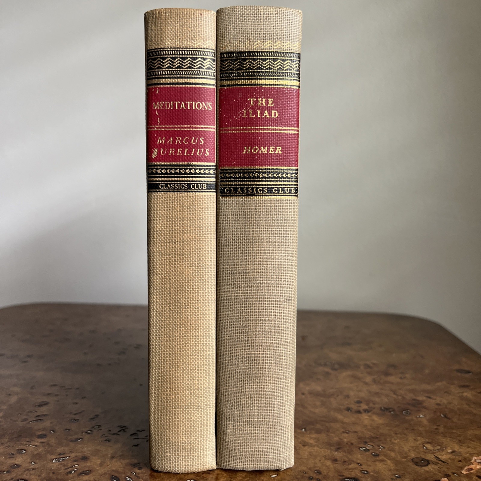 Marcus Aurelius Meditations & The Iliad of Homer – Classics Club Lot Hardcover