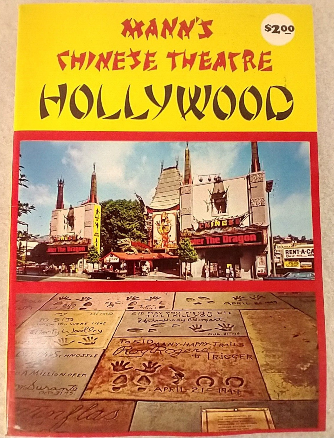 Mann’s Chinese Theatre Hollywood Graumans Souvenir Book 1974 Movie Palace Photos