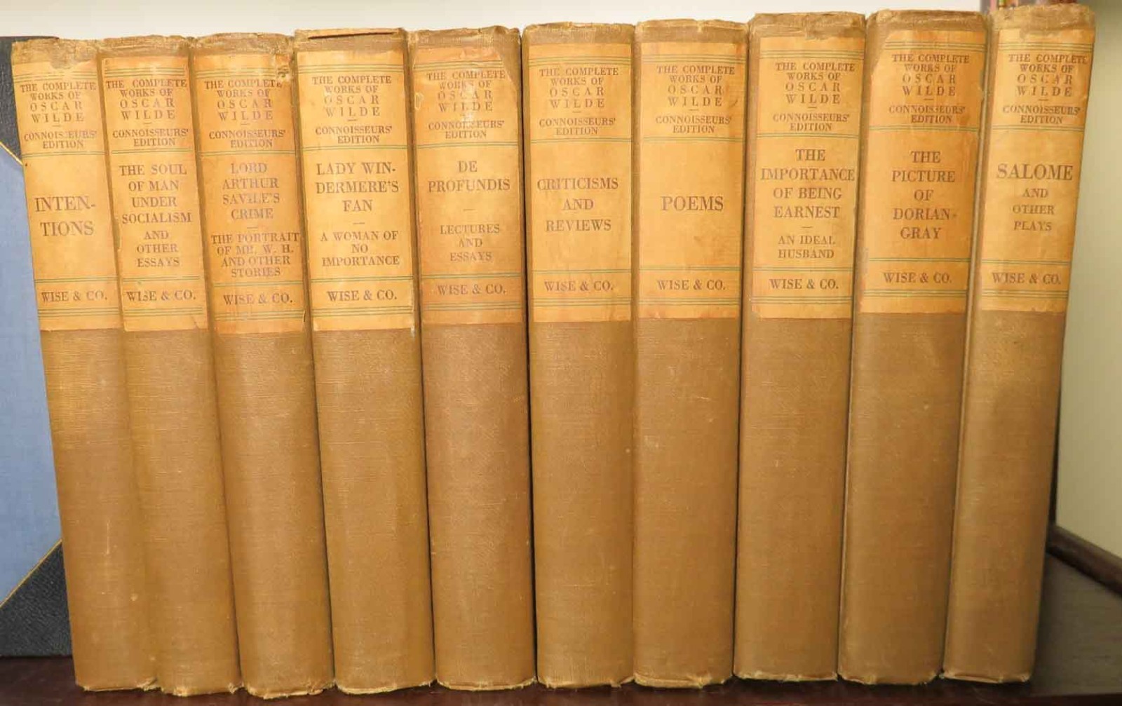 OSCAR WILDE Complete Works 1927 – 10 VOLUMES – Salome – Dorian Gray – Poems RARE