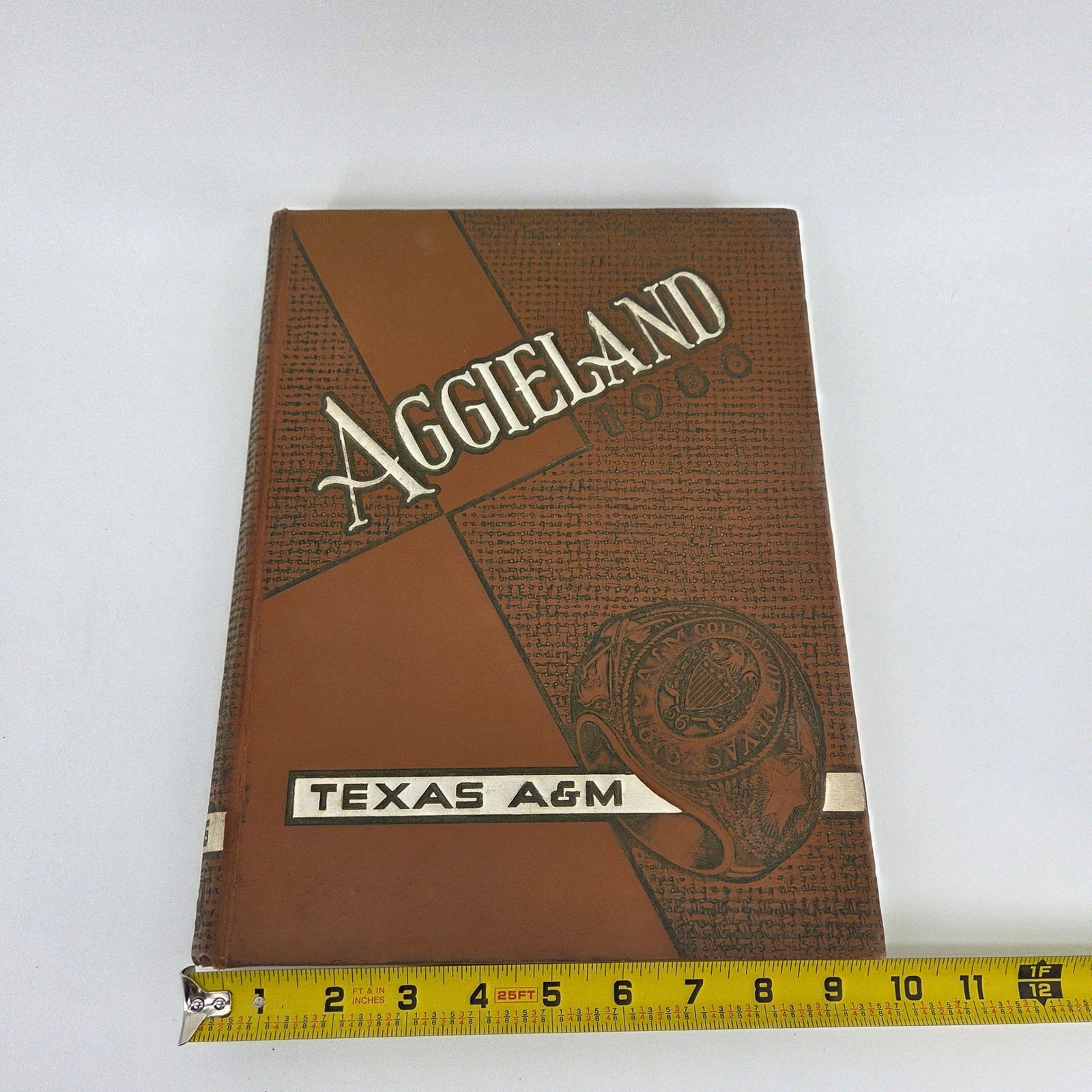 Aggieland Aggies 1956 Vintage Texas A&M University College Yearbook Table Decor