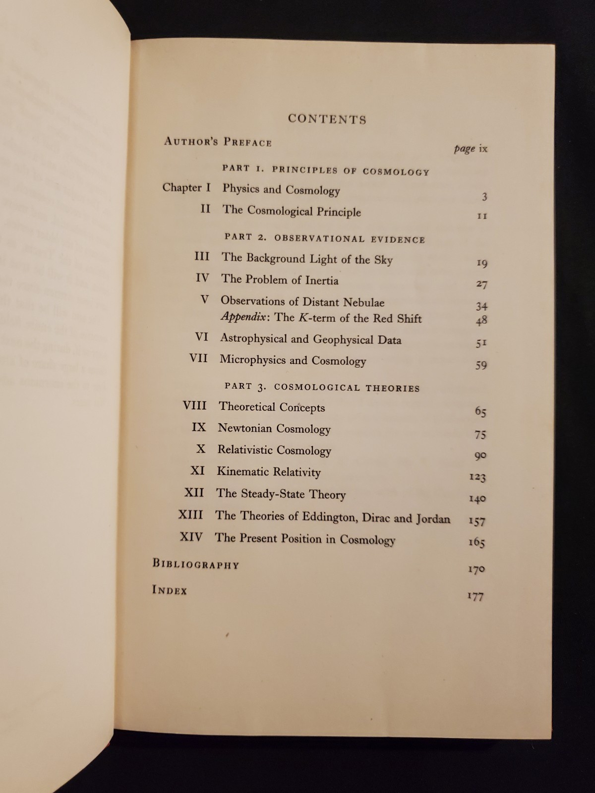 H. Bondi / Cosmology – 1st Edition 1952 *SCARCE* w/ Jacket Very Good Condition