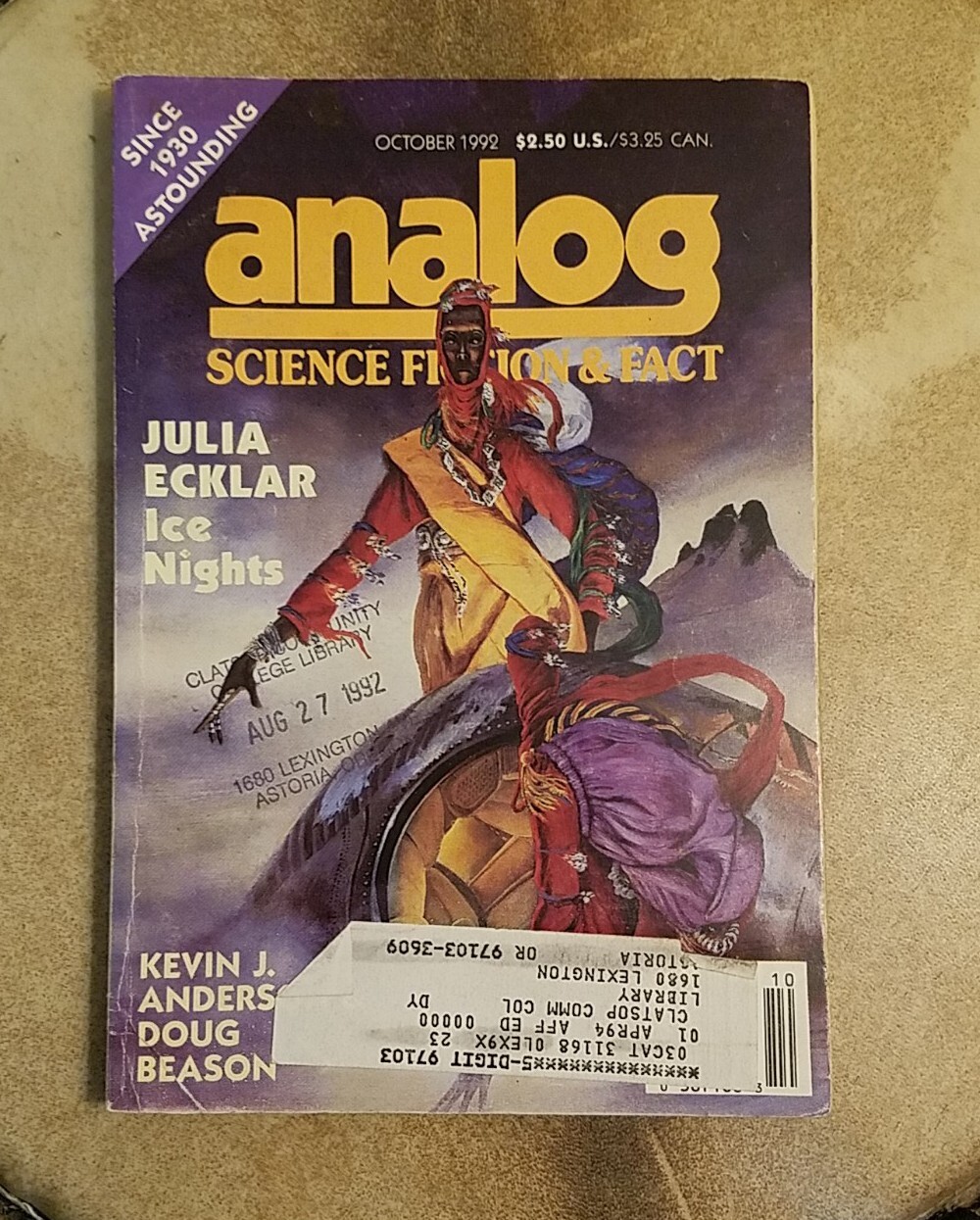 1992 Analog Science Fiction Digests Complete Year. Acceptable Ex-library Readers