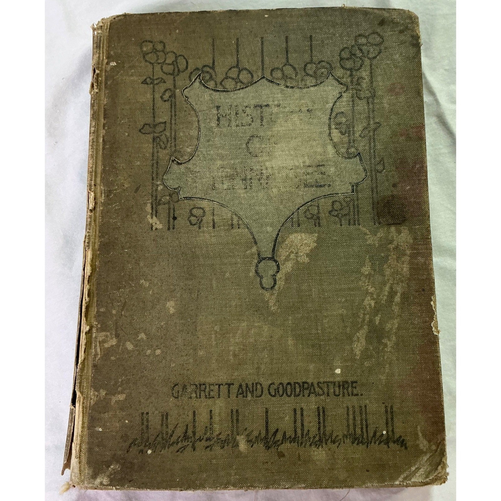 Antique 1902 History of Tennessee Garrett Goodpasture Hardcover School Book