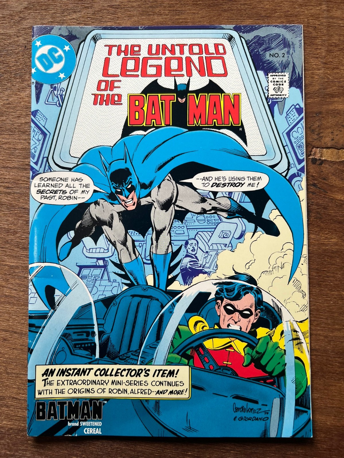 The Untold Legend of the Batman 2 DC Comics Cereal Edition Aparo Len Wein 1989