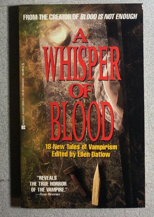 A WHISPER OF BLOOD (1992) Berkley vampire anthology paperback 1st