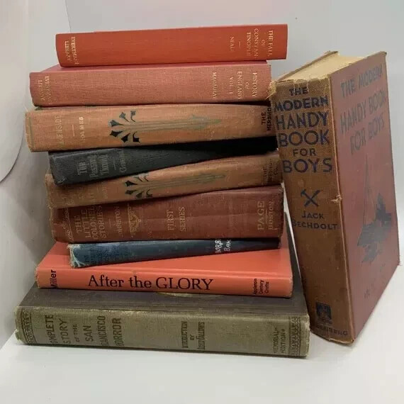 Lot of 12 Vintage Old Rare Antique Hardcover Books – Mixed Color – Random