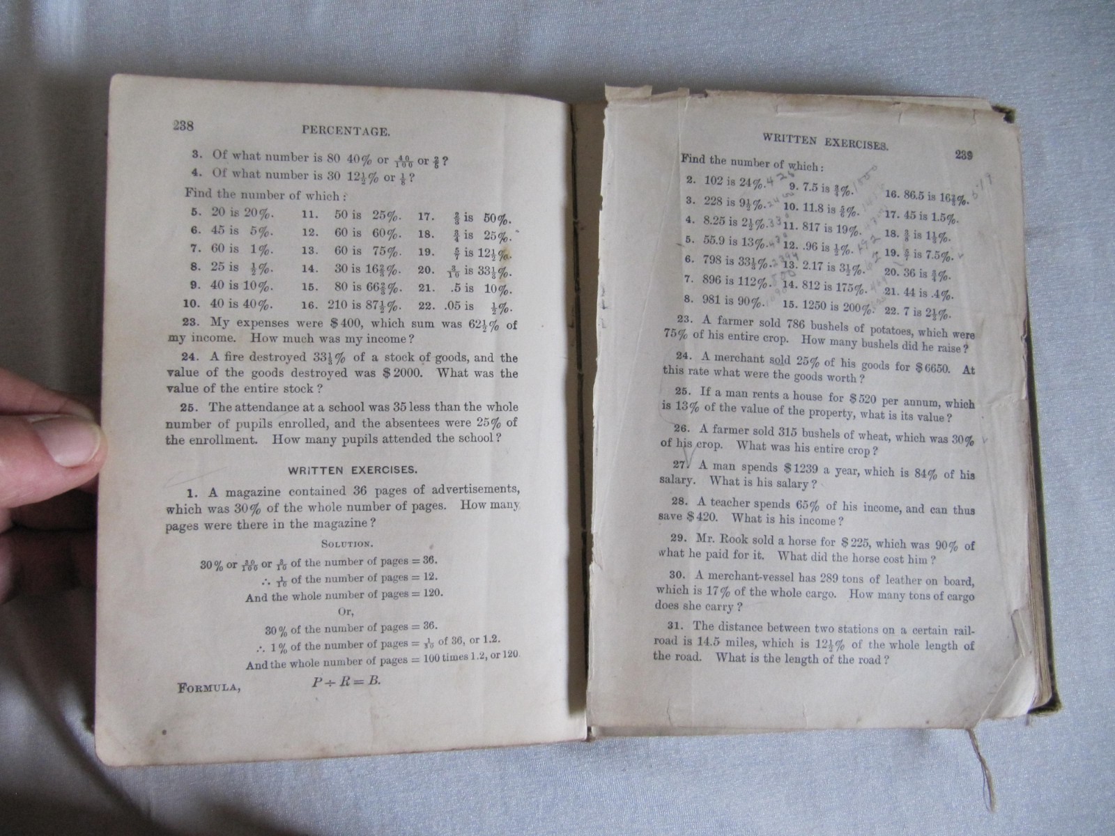Standard Arithmetic by Milne 1895 Fair Condition HC