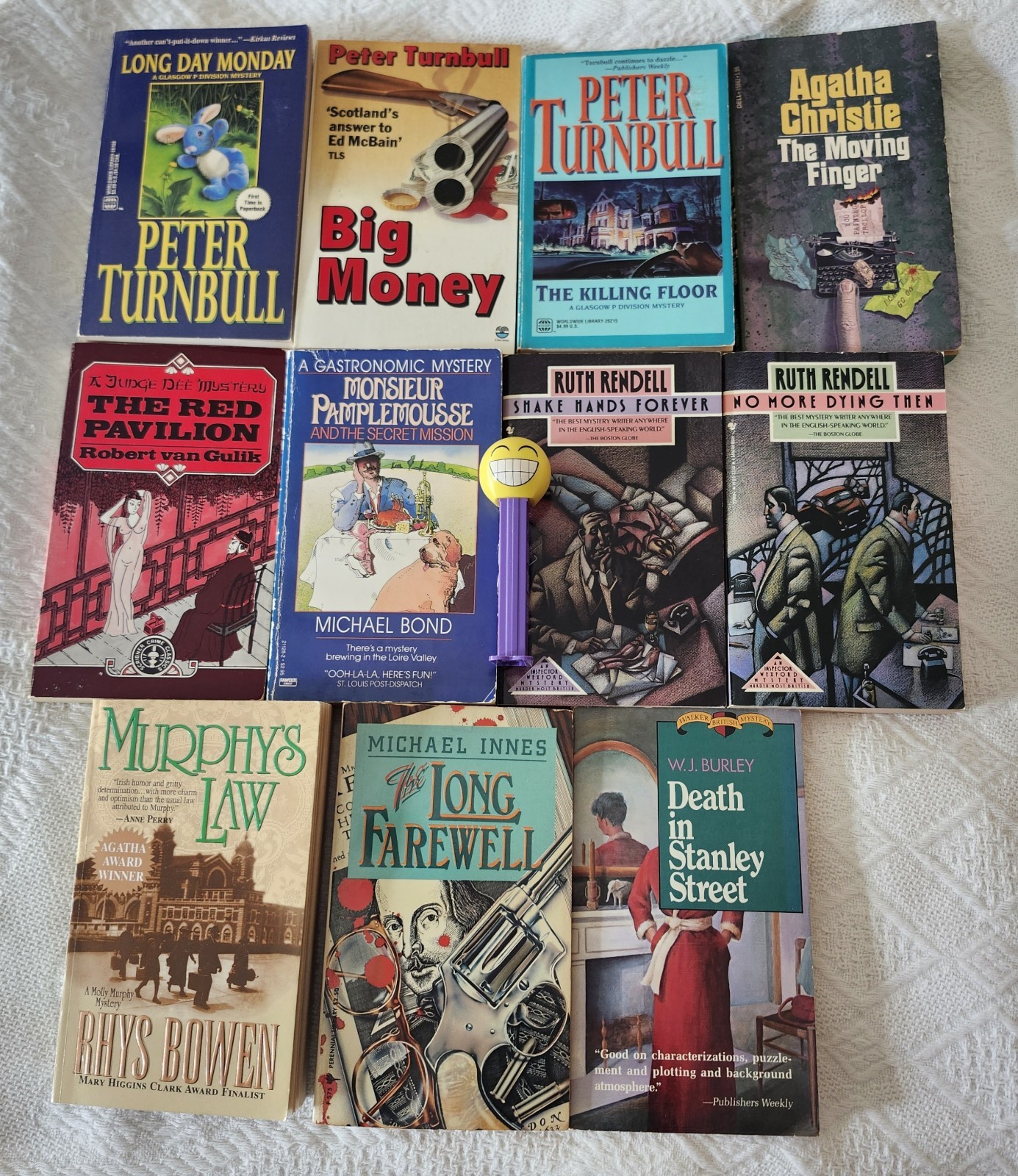 VTG British Mysteries Mystery Book Lot x 11 Various Authors 70s-2000 PB Turnbull